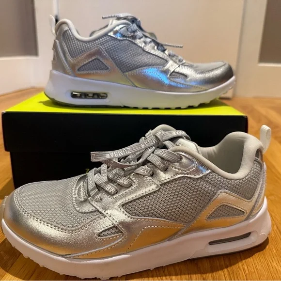 Zumba Fitness Silver Metallic Silver Women's Sneakers - Picture 2 of 4